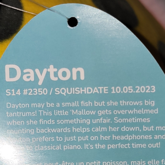 Squishmallows - Dayton the Fish 14" Plush "New" - Picture 4 of 5